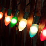 Brightown Multicolor Christmas Lights Ceramic, C9 25 Feet Vintage Incandescent Lights with 25 Opaque Bulbs for | Lumora