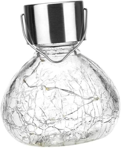 Kisangel Solar Cracked Glass Ball Light for Outdoor Garden Waterproof Solar Pathway Lamp Decorative Landscape Lighting for Patio and Yard