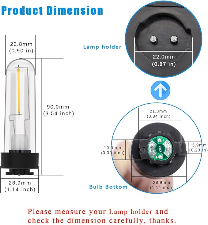Solar Light Bulb Replacement May Fit Hampton Bay Solar Light 3V Warm White Solar Lightbulb Outdoor Indoor for Yard | Lumora