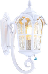 LONEDRUID Dusk to Dawn Sensor Outdoor Porch Light White Exterior Wall Lantern Modern Outside Sconce Lighting | Lumora