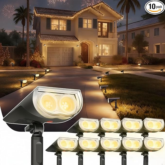 Linkind Solar Lights Outdoor StarRayS, Bright Solar Spot Lights Outdoor, IP67 Waterproof Spotlights for Landscape | Lumora