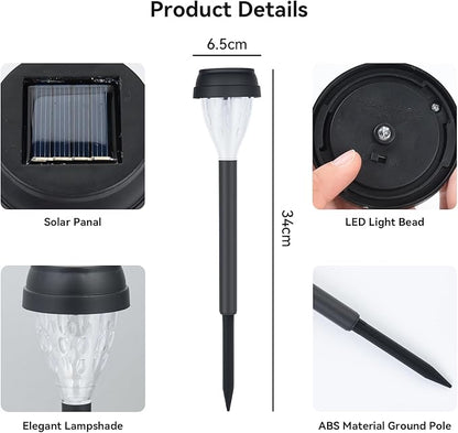 ELUTENG Solar Ground Lights 8 Pack Solar Lights Outdoor Waterproof Auto On Off Solar Garden Lights Landscape Lighting for Outside Patio Pathway Yard Lawn Driveway Deck Step Walkway, Colorful Lanterns