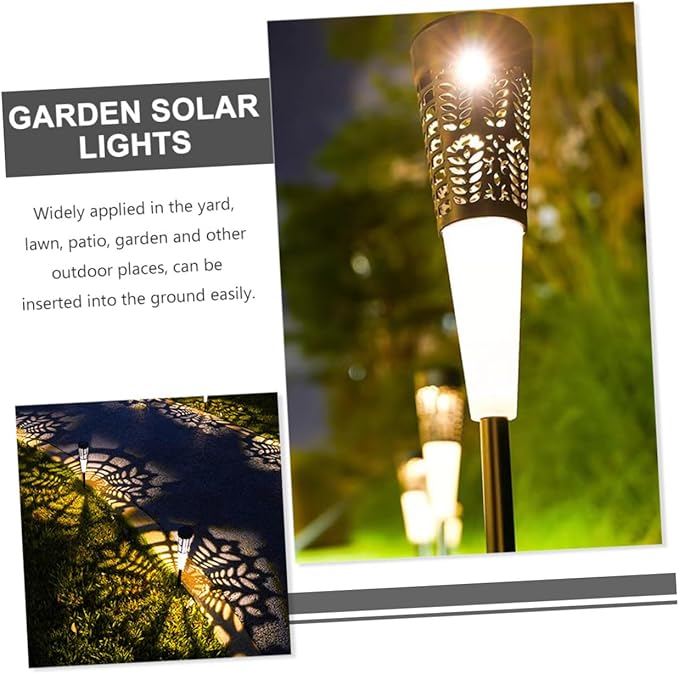 6pcs Solar Stake Lights Outdoor Garden Walkway Path Lights with Warm and Colorful Projection, Solar-Powered Lawn Lamps for Patio and Yard Decoration