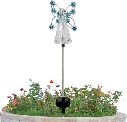 Solar Angel Lights - Garden Lights Solar Powered Waterproof with Fairy Angel Decor | Landscape Decorative Light for Garden Yard Patio, Cemetery Grave Decorations