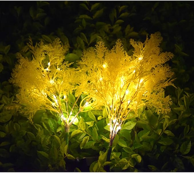 balacoo Solar Garden Lamp Lawn Light LED Solar Energy Ground Stake Landscape Outdoor Path Light Yellow for Garden Patio Yard Lighting
