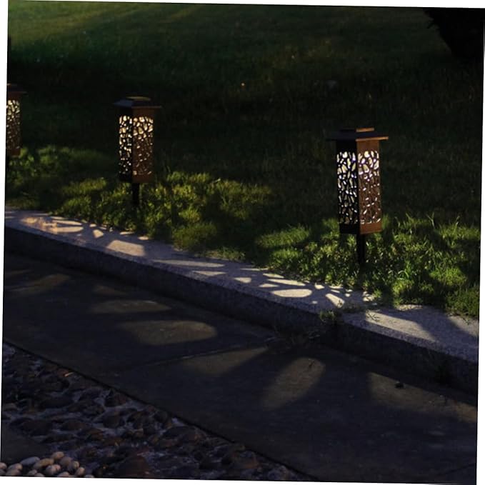 6pcs Solar Lawn Lights Decorative Garden Lamps White Light for Pathways Patios and Outdoor Events Easy to Install Weather Conditions
