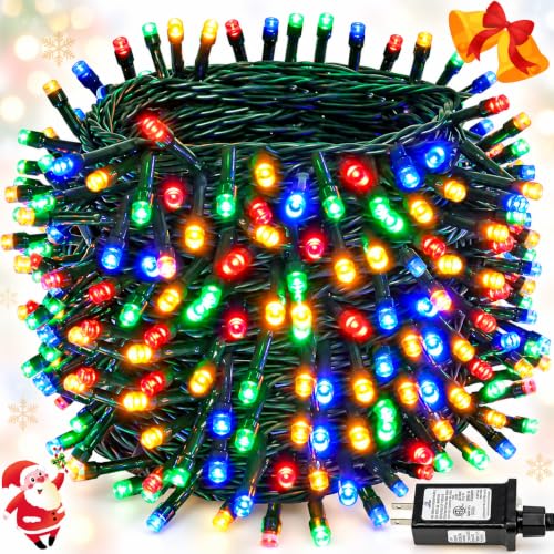 Extra-Long 165Ft 500LED Christmas String Lights Outdoor Indoor, Multicolor