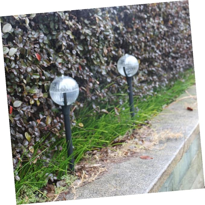 YARNOW 2pcs Solar Powered LED Lawn Path Lights Color Changing Outdoor Garden Solar Decorative Lamps with Light Sensor for Yard and Patio