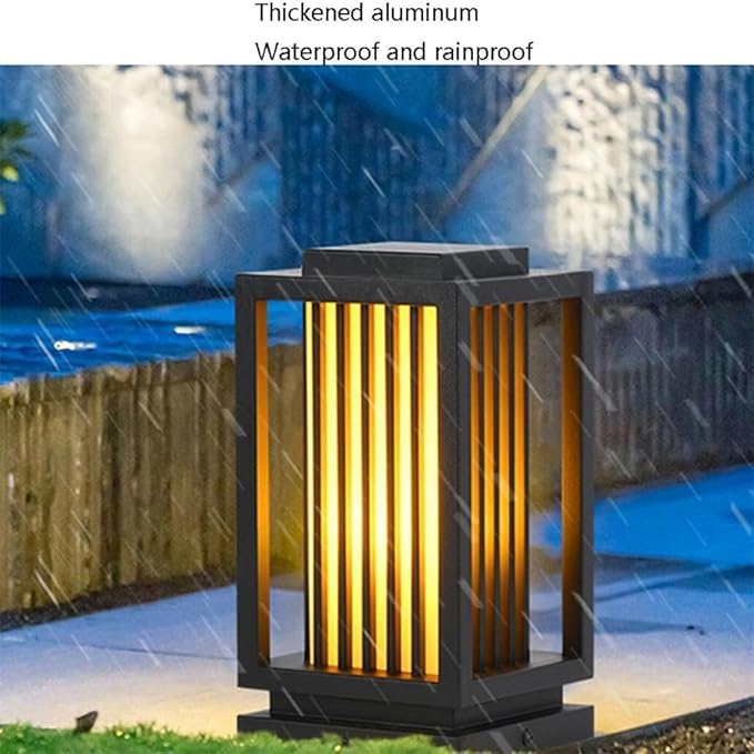 Outdoor Garden Column Lamp Fixture Courtyard Decor Pillar Light New Waterproof Pole Lights, Low Floor for Lawns | Lumora