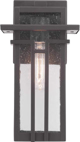 Progress Lighting Boxwood Collection 1-Light Clear Seeded Glass Craftsman Outdoor Small Wall Lantern Light Antique | Lumora