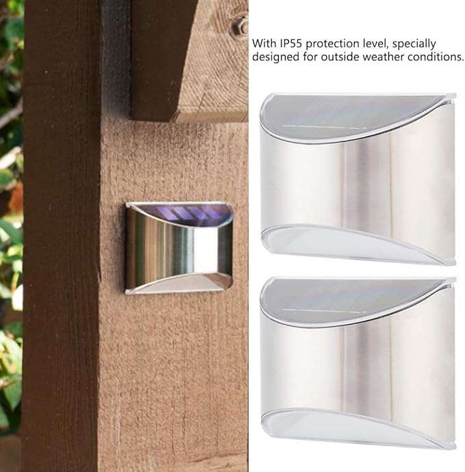 Restokki Solar Deck Lights, Solar Lights for Fence, Stainless Steel Solar Fence Security - Outdoor Path Light | Lumora