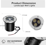 3W Low Voltage Landscape Lighting Well Lights Landscape LED in Ground Waterproof 12V-24V Low Voltage Outdoor in | Lumora