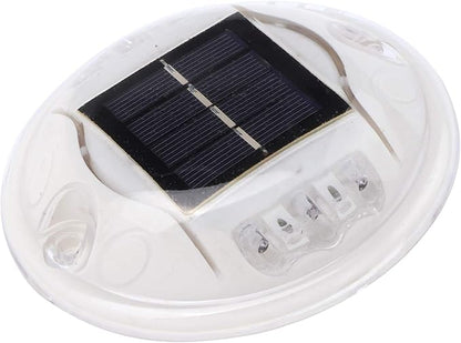Round LED Solar Pathway Lights, IP68 Waterproof Driveway Markers, Solar Powered Deck Lighting - Super Bright LEDs, Durable Design, Ideal for Garden and Landscape