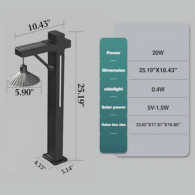 Outdoor Solar Pathway Lights 2 Pack,COB E26+Side LED Glow Auto On/Off Waterproof IPX4,Stake or Surface Mount for Patio Driveway Yard Garden Path