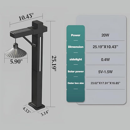 Outdoor Solar Pathway Lights 2 Pack,COB E26+Side LED Glow Auto On/Off Waterproof IPX4,Stake or Surface Mount for Patio Driveway Yard Garden Path