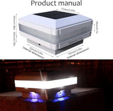 Sumaote 4x4 Solar Post Cap Light, 52 LEDs 160 Lumen Outdoor Deck Lights for 4x4 Wooden Posts, IP65 Waterproof 6000K | Lumora
