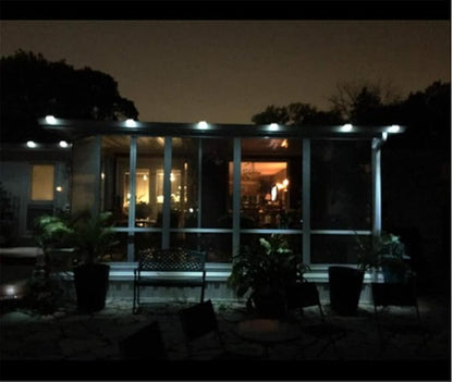 Ulalaza 6Pcs Outdoor Solar Gutter Lights Smart LED Night Light for Yard Driveway Lawn Pathway (White)