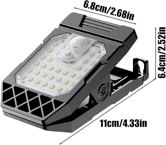 Weatherproof Motion Solar Light, Outdoor LED Clamp On, Solar-Powered Lamp for Backyard and Porch, High Efficiency Safe Nighttime Illumination, Street Road Parking Lot Basketball Lighting
