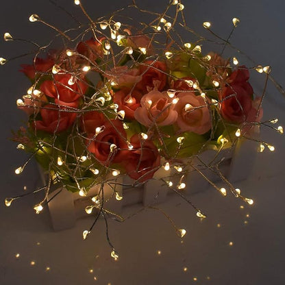 HANNAHONG 100 LED Fairy String Light for Wreath/Garland,Christmas Tree,Dorm,Bottel/Jar,USB Plug in Silver Wire Twinkle Lights,Waterproof Halloween Thanksgiving Wedding Party Décor (2 Pack,Warm White)
