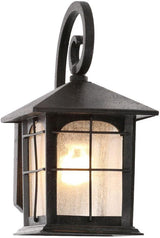 Collection Brimfield 1-Light Aged Iron Outdoor Wall Lantern | Lumora
