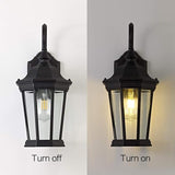 Outdoor Wall Lantern, Exterior Waterproof Outdoor Wall Light Fixtures, Black Aluminum Porch Sconces with E26 | Lumora