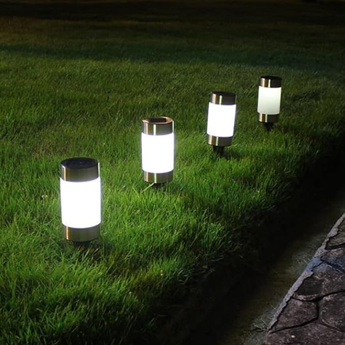 4 Pack Solar Path Lights Outdoor,Solar Lights Outdoor Garden Led Light Landscape/Pathway Lights for Patio/Lawn/Yard/Driveway/Walkway (Color : White Light)