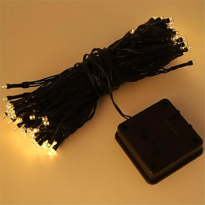 Alvinlite Outdoor Lights Christmas Tree LED Hanging Decoration String100 Light Chips Solar Power Ultra Length Ornaments for Patio, Garden Wedding Christmas Halloween Birthday Party