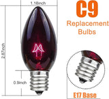 Abeja C9 Black String Light, 25Ft Vintage Halloween Lights with 26 Black Light Purple Bulbs(1 Spare), Connectable | Lumora