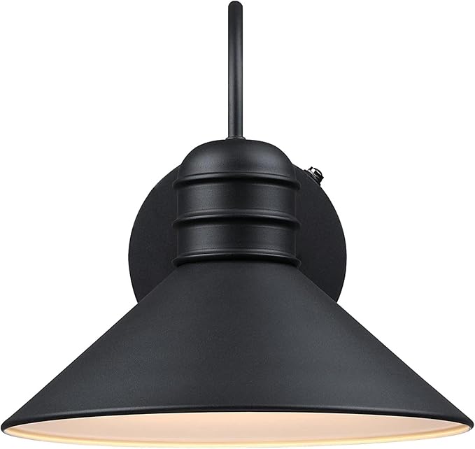 Westinghouse 6120500 Watts Creek Craftsman-Style One Light Outdoor Wall Fixture with Dusk to Dawn Sensor, Textured Black Finish