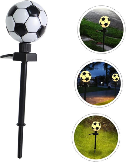 Soccer Shaped Solar Lawn Light Outdoor Decorative Garden Stake Lamp Durable Solar Lighting for Courtyard Patio Garden and Pathway Warm Glow for Nighttime Ambiance