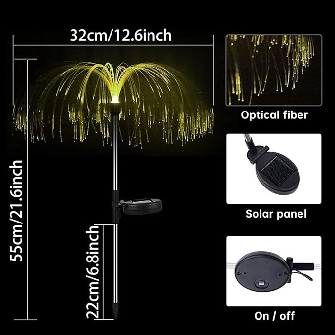 Solar Garden Lights Garden Lights Solar Outdoor Solar Jellyfish Lights Waterproof Solar Garden Lights 7 Colors Replacement Pathway Lights Solar Sunflowers For Garden Patio Decorations Garden Lights Wa