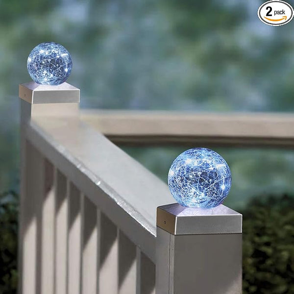 SUNNYPARK Solar Post Cap Lights Deck Fence 4x4 Outdoor Lighting for Garden, Patio (Cool White, 2 Pack) | Lumora