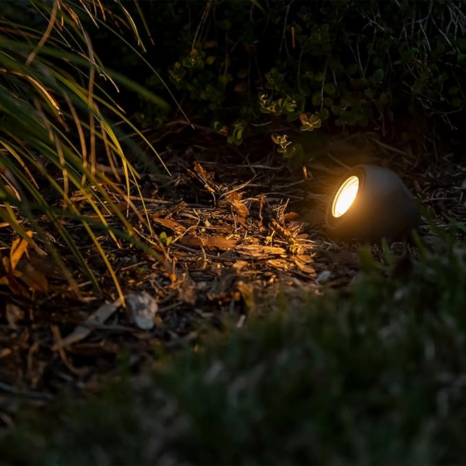 VOLT 12V Decorative Rock Outdoor Spotlight (Gray) with 4W 2700K Warm White 300 Lumen MR11 LED Bulb for Low Voltage | Lumora