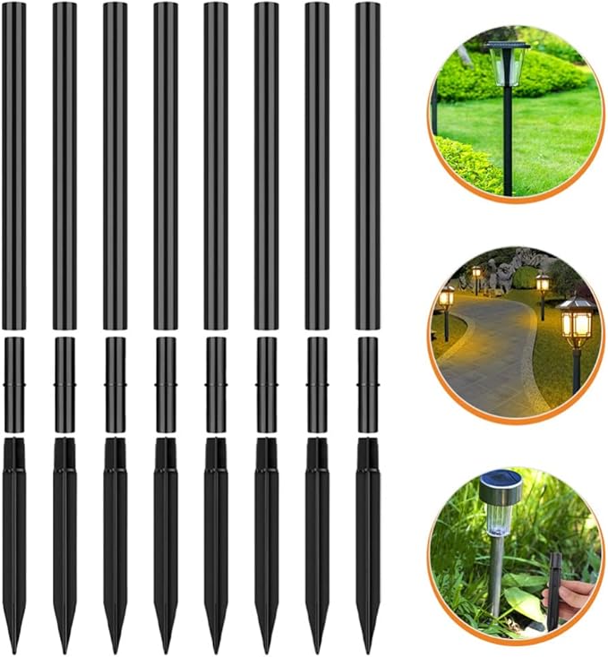Solar Light Replacement Stakes with Extension Tubes and Connectors for Outdoor Landscaping Path Lights | Lumora