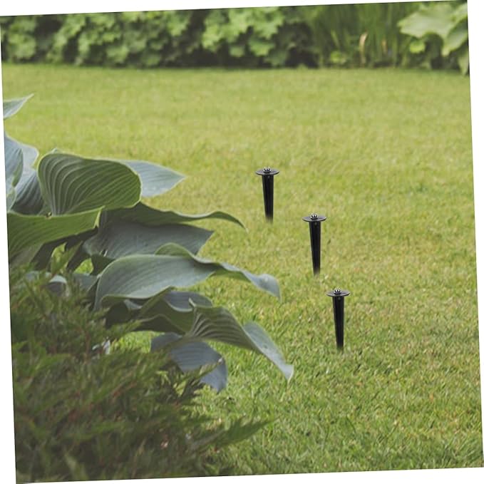 Happyyami 10pcs Reinforced Garden Spike Lights Replacement Stakes for Solar Pathway Lamps and Lightweight Ground Inserts for Landscape Lighting