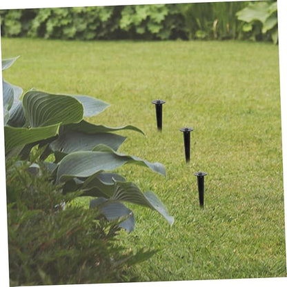 Happyyami 10pcs Reinforced Garden Spike Lights Replacement Stakes for Solar Pathway Lamps and Lightweight Ground Inserts for Landscape Lighting