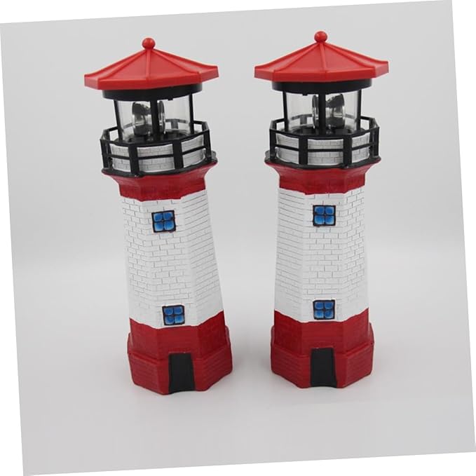 Unique Solar Rotating Lighthouse Garden Decor for Outside Landscape Light Solar Pathway Lights
