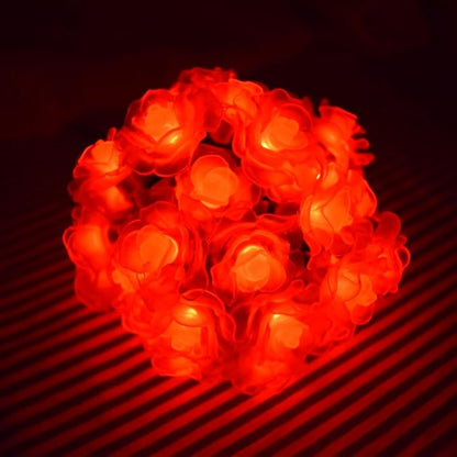 Hann® 30 LEDs Solar String Landscape Lights 20FT Romantic Rose Solar LED Patio String Waterproof Christmas Lights Outdoor Solar Powered Lamp for Garden Yard Home Christmas Tree (30 LED Rose Red)