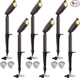 Outdoor Low Voltage Landscape Lighting - 12V Cast Aluminum Spot Lights with 5W 3000K Warm White LED Bulb Waterproof | Lumora