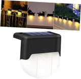 Solar Stair Lamp Outdoor Solar LED Fence Light Warm Lighting for Deck Garden Patio Handrail Easy Installation | Lumora