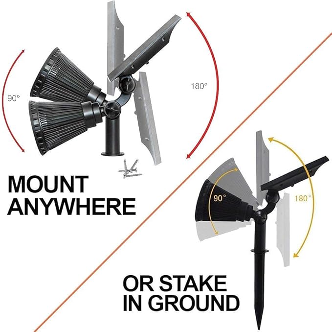 SOLVAO Solar Spot Light | Ultra Bright, Waterproof, Adjustable 270°, No Wiring, Portable | Auto On/Off Function | | Lumora