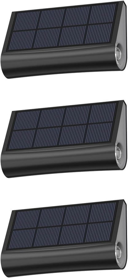 Auraglow Solar Step Lights - Dual-Directional LED Lighting for Outdoor Steps, Stairs, Walls & Pathways, IP54 Weatherproof - Pack of 3 (12 Pack)