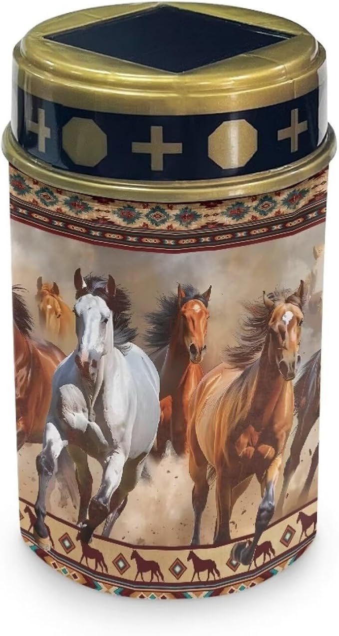 Horses Grave Decorations for Cemetery Outdoor Solar Lights for Yard Gravesite Decorations Cemetery Friend