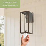 Bestshared Outdoor Wall Sconce Lights,Exterior Wall Lighting Fixtures with Clear Glass, Anti-Rust Modern Black | Lumora