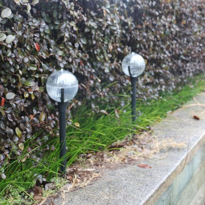 Homoyoyo 2pcs Solar Lawn Lights Solar Powered Garden Path Lights with Colorful LED for Yard and Patio Decoration