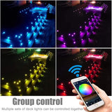 LED Deck Light Kit, 20pcs Φ1.77 WiFi Wireless Smart Phone Control Low Voltage Recessed RGBW Deck Lights with | Lumora