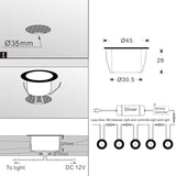 LED Deck Light Kit, 10pcs Φ1.77” WiFi Wireless Smart Phone Control Low Voltage Recessed RGBW Deck Lights with | Lumora
