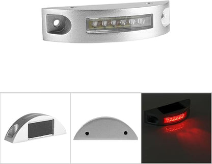 Solar Pathway Light, Casting Aluminum, 6 LED Waterproof - Long Lasting Illumination, Eco - Friendly Solar Charging, Ideal for Driveway and Garden (Red)