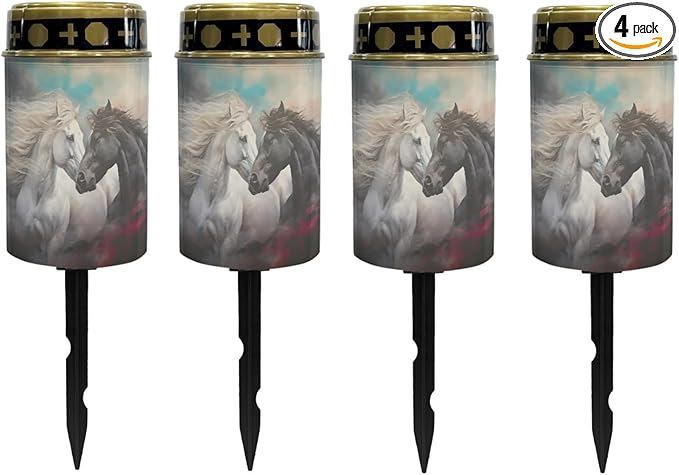 Horse Solar Garden Lights Waterproof,Horse Lantern Solar Stake Lights,Solar Pathway Lights Outdoor Warm White Landscape Lighting,Solar String Lights for Outside Spotlight