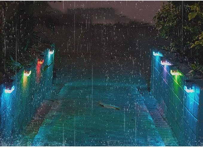 4 Pack Solar Pathway Light Outdoor Solar Waterproof Pathway Lights Suitable for Flowerbed Railing Fence Stairs Courtyard